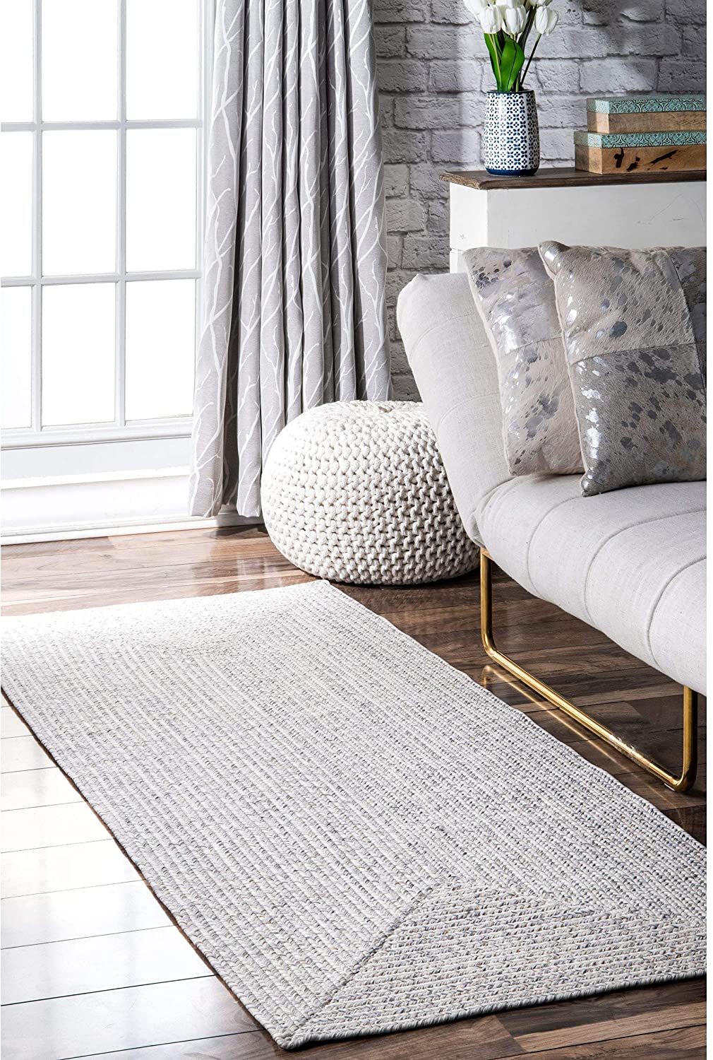 Braided Handmade Ivory Indoor/Outdoor Soft Area Rug