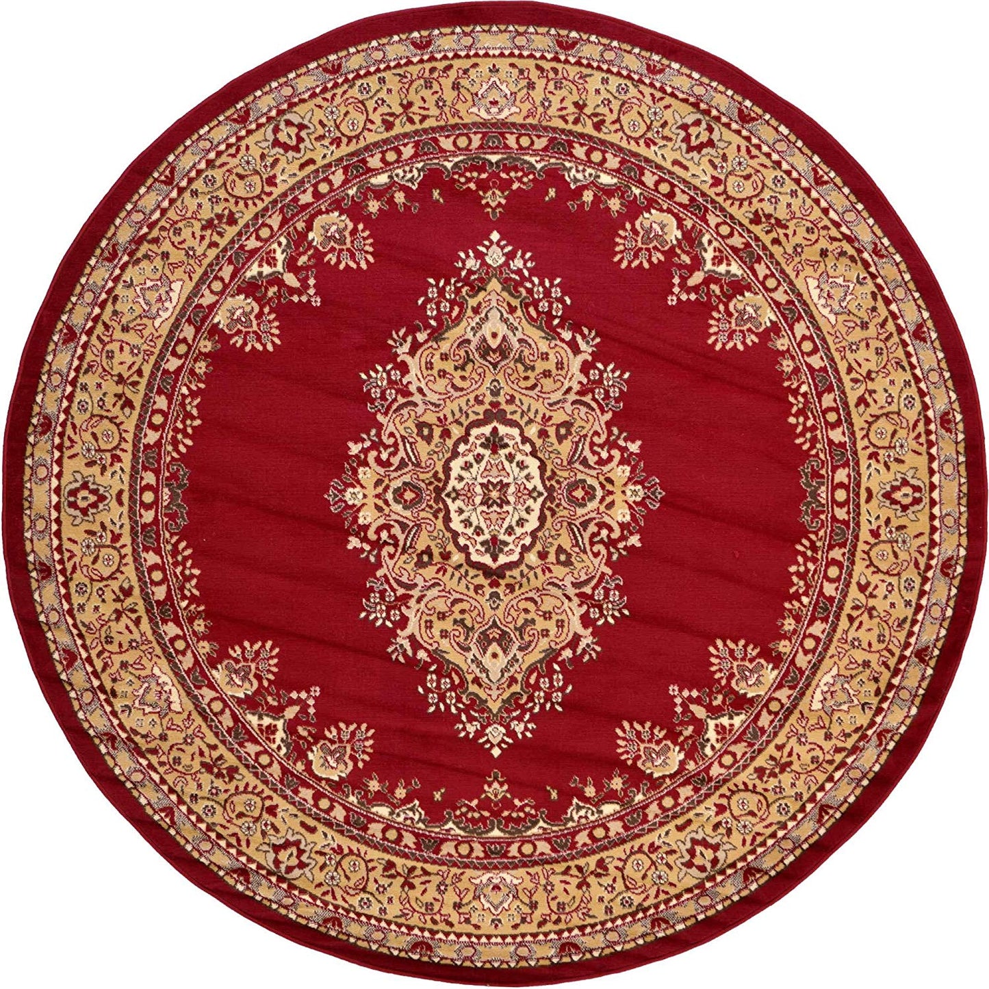 Traditional Medallion Burgundy Soft Area Rug