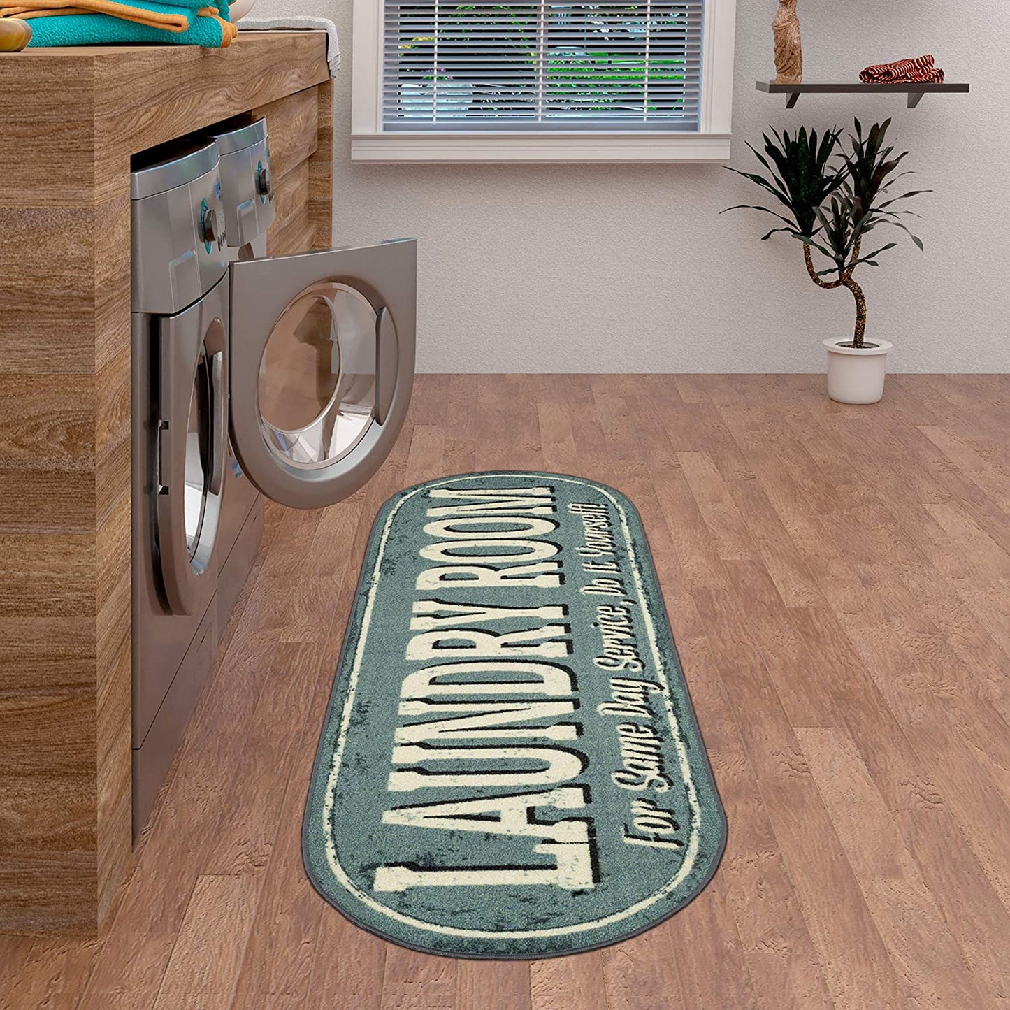 Laundry Collection Runner Area Rug 20" X 59"