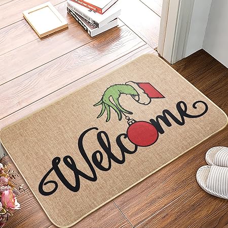 Non-Slip and Washable Xmas Welcome Mat