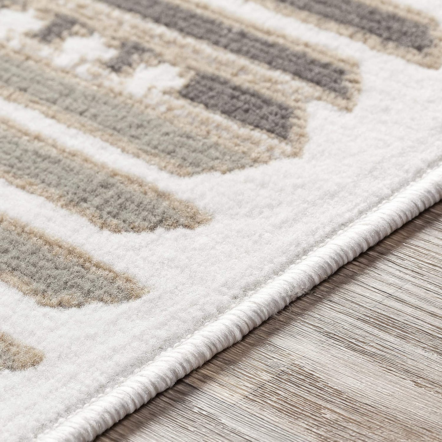 Norie Soft Area Rug Gray / Terracotta