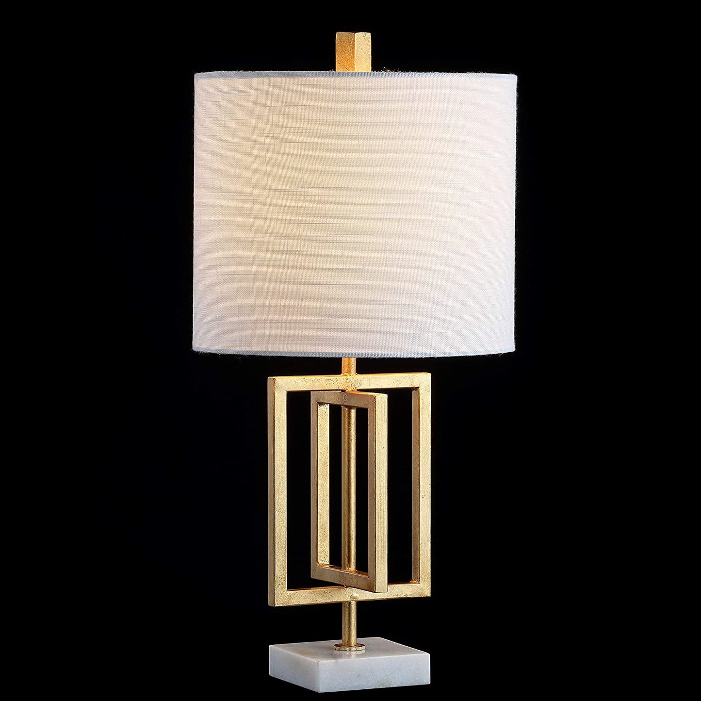 Anya 20.25" Metal/Marble LED Table Lamp Gold Leaf