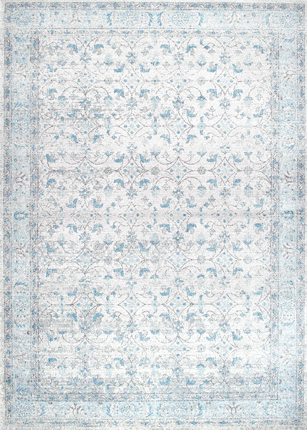 Vintage Rio Area Rug, 6' 7" x 9', Aqua