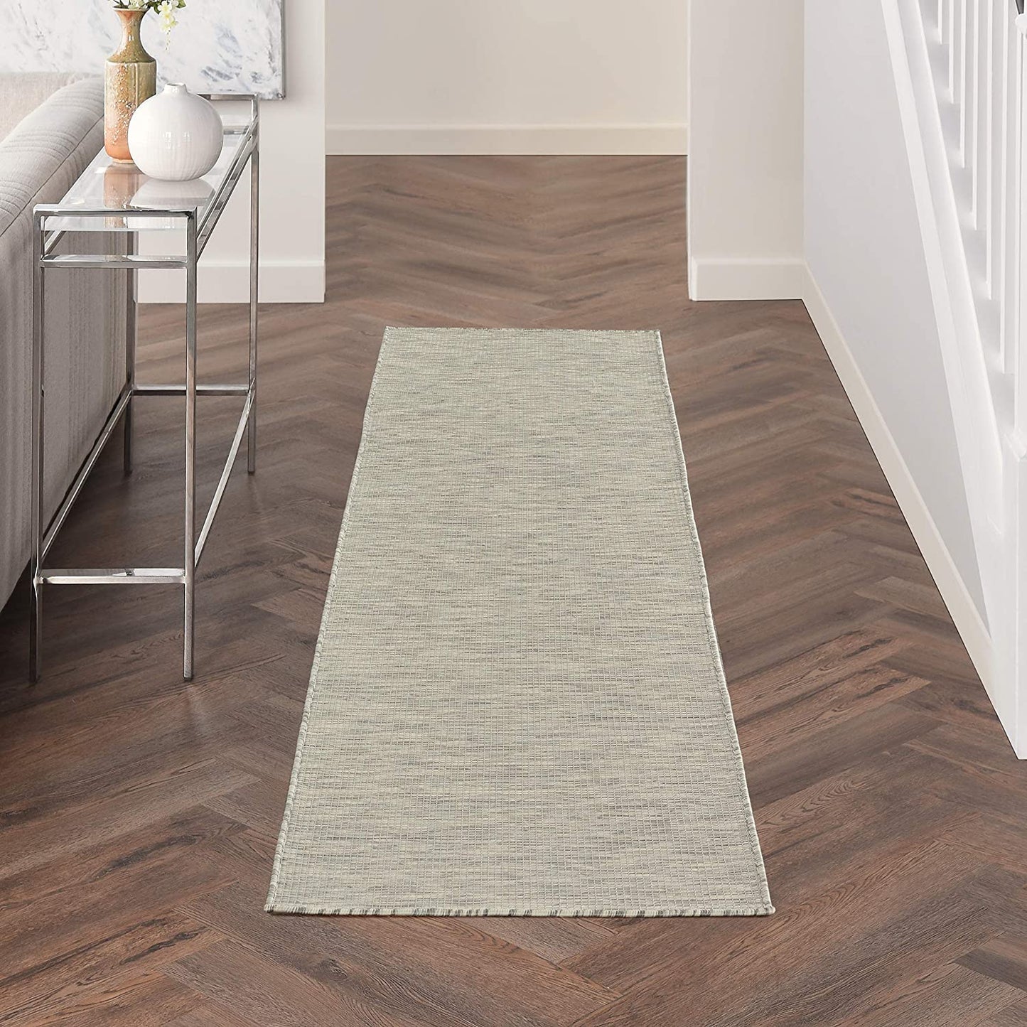 Positano Flat-Weave Indoor/Outdoor Light Grey  Area Rug