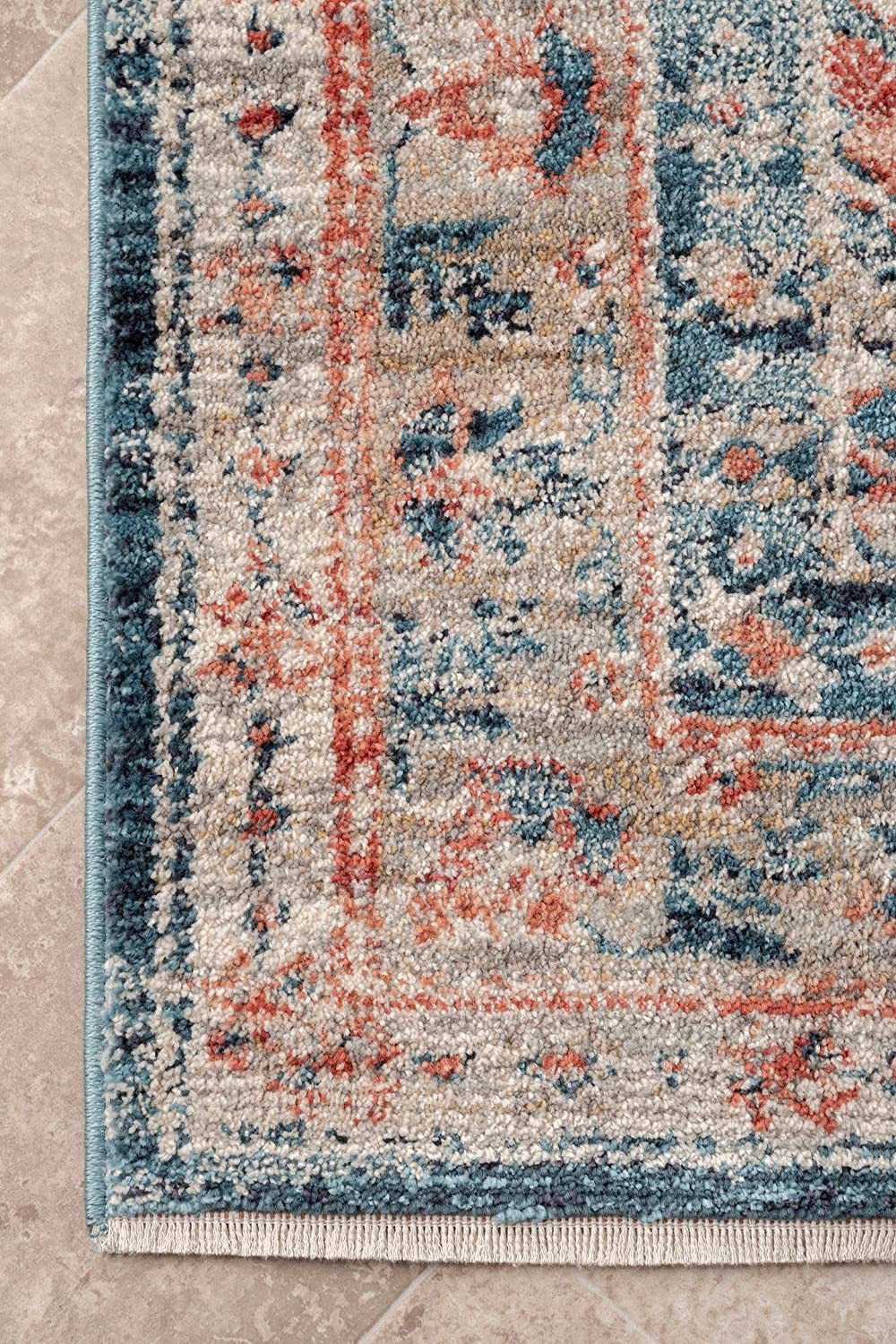 Persian Vintage Area Rug, Blue