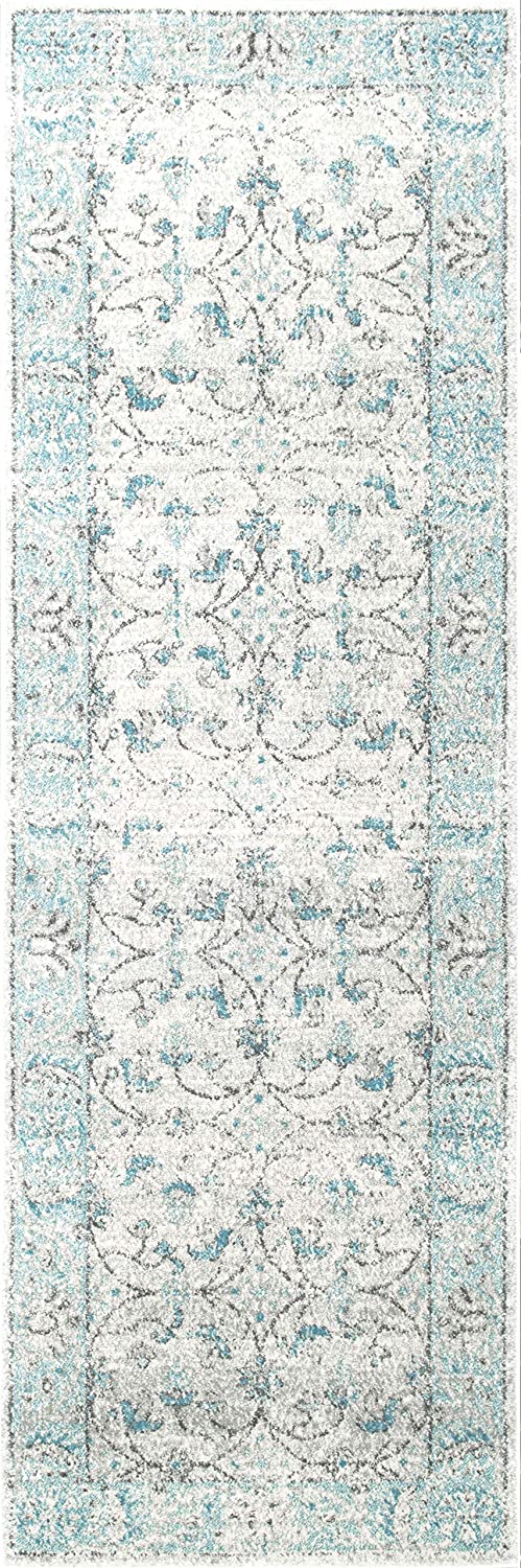 Vintage Rio Area Rug, 6' 7" x 9', Aqua