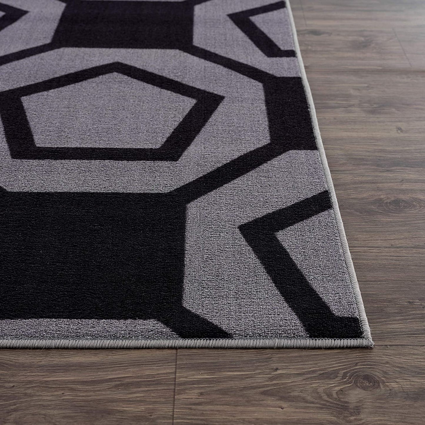 Modern Geometric Stripe Area Rug - Non Slip