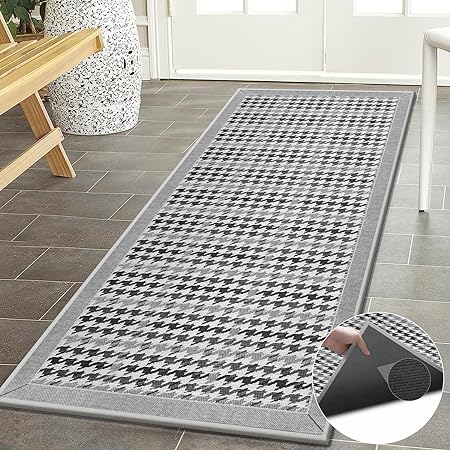 Washable Personalized Fall Door Mat, Grey