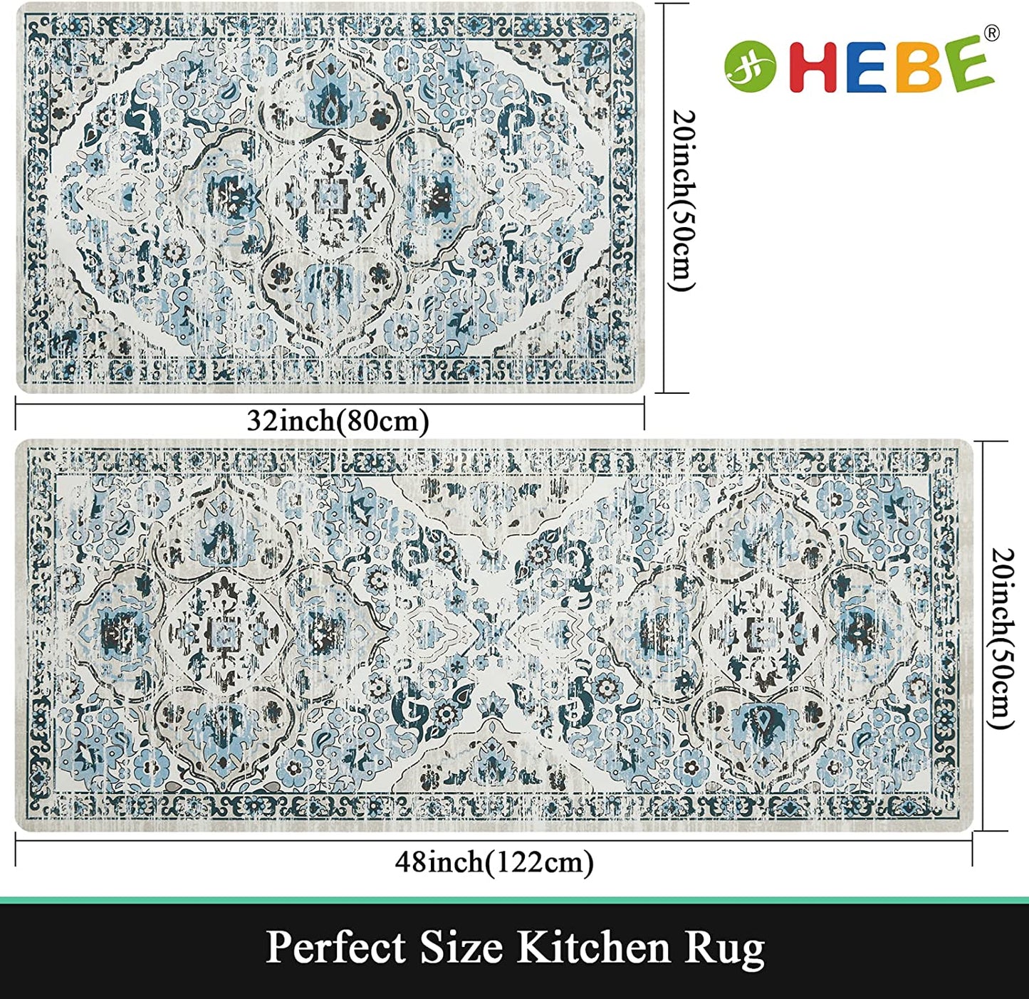 Sets 3 Piece with Runner Farmhouse Rubber Kitchen Mats