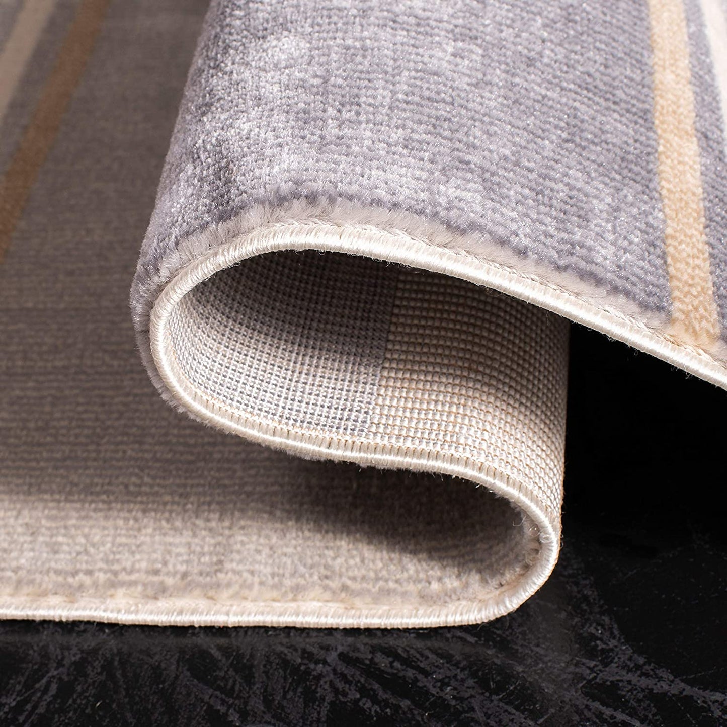 Orwell Collection Mid-Century Modern Abstract Soft Area Rug Grey / Charcoal