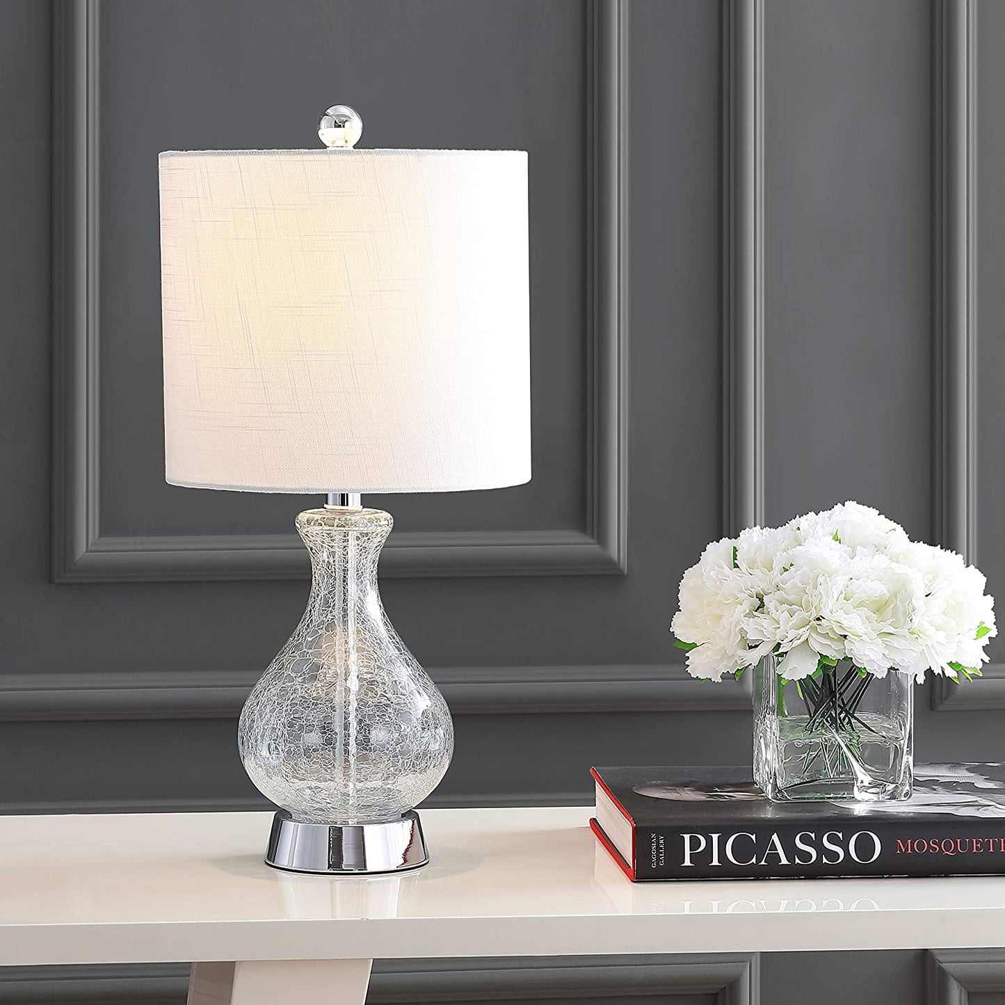 Playa Metal/Bubble Glass LED Lamp