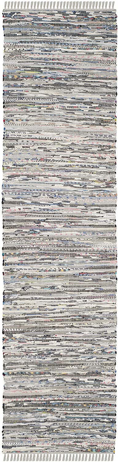 Hand Woven Grey Cotton Area Rug