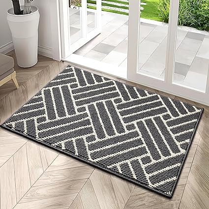 Non Slip Kitchen Runner Rug, Absorbent Resist Dirt Kitchen Floor Mat for Sink, Home, Door, Entrance, Outdoor, Machine Washable, 19.5"x31", Brown