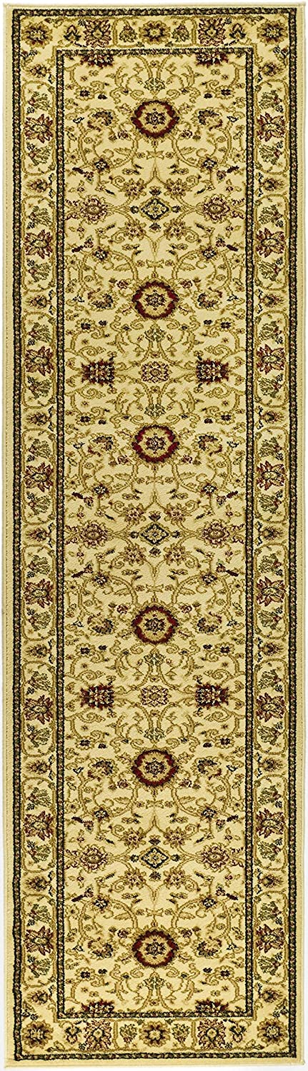 Traditional Oriental Area Rug Ivory/Red