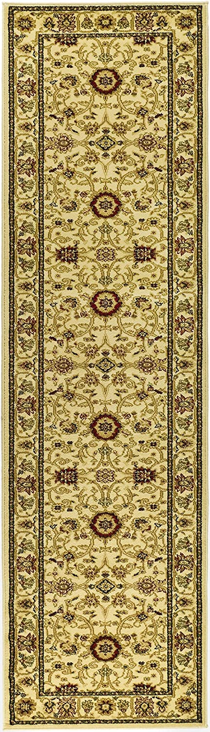 Premium Lyndhurst Traditional Oriental Ivory Red Soft Area Rug