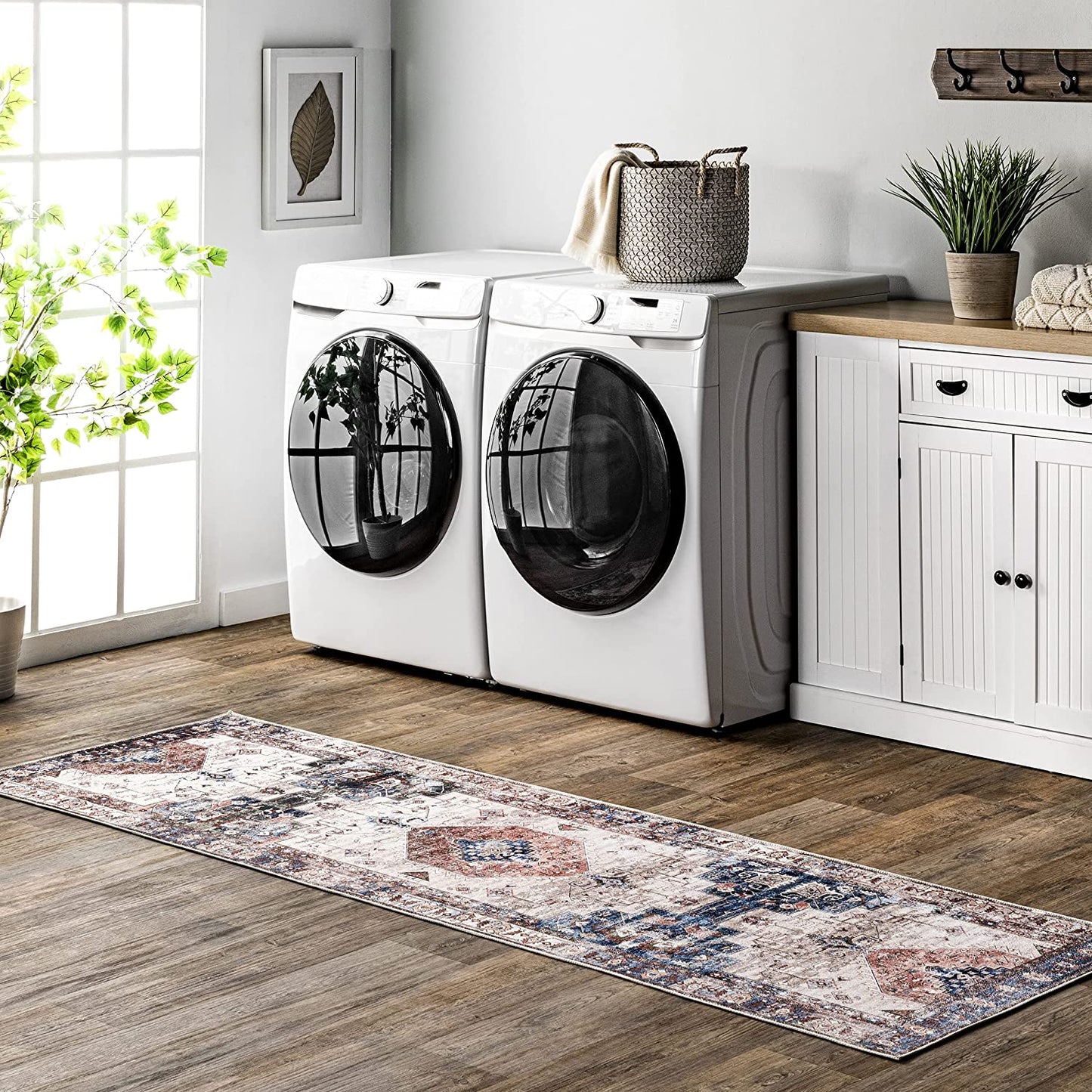 Eliza Machine Washable Multi Traditional Medallion Rug