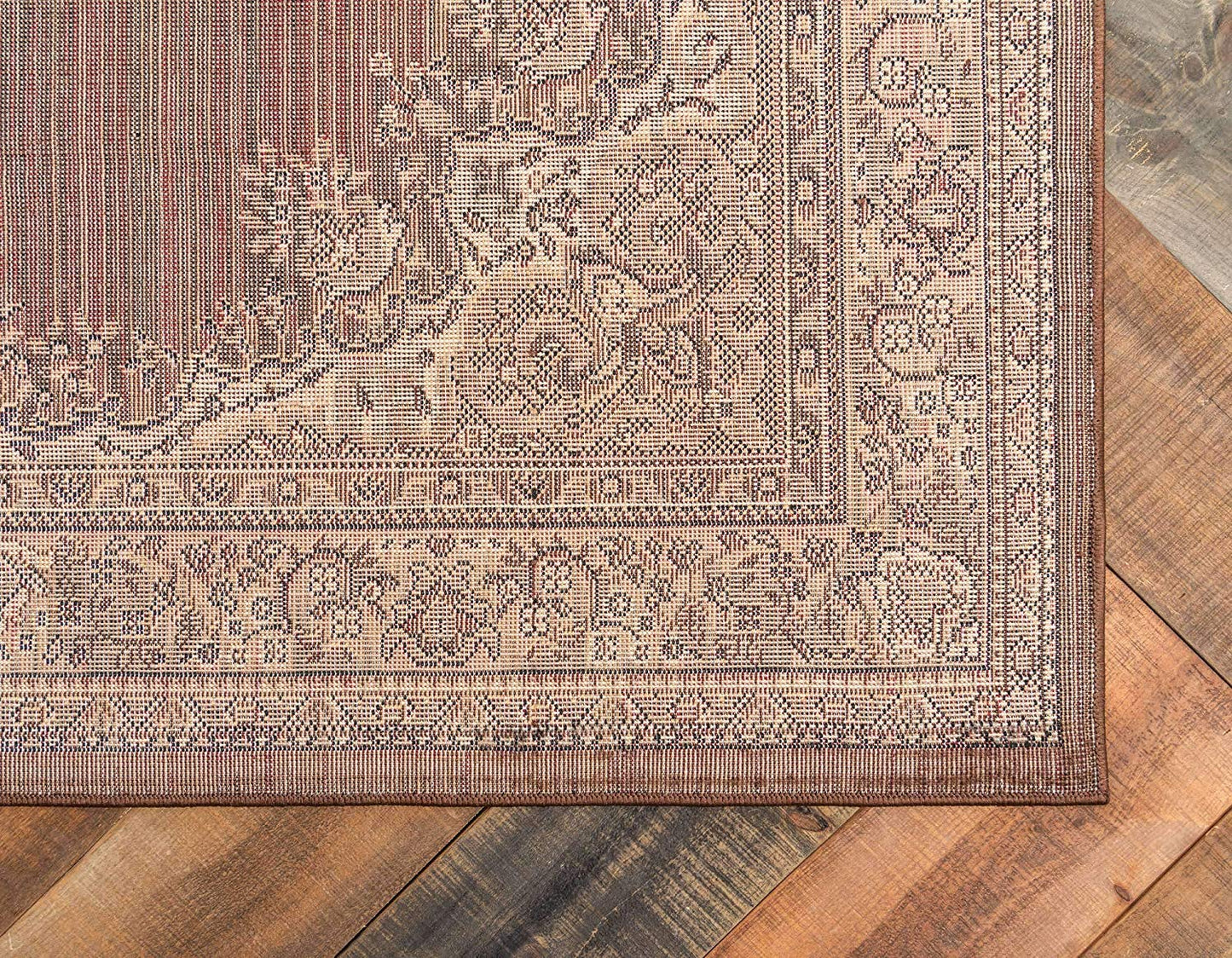 Traditional Medallion Brown Soft Area Rug