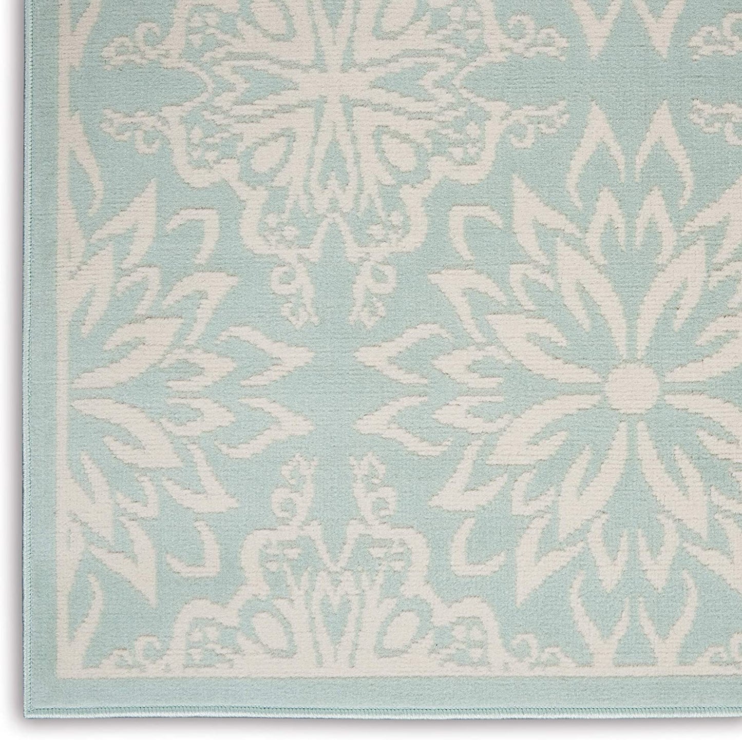 Transitional Floral Ivory/Green Area Rug