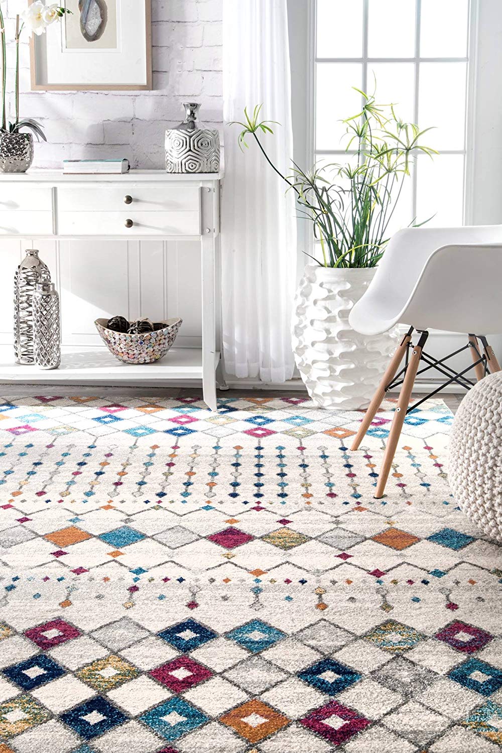 Trellis Ivory Multi Soft Area Rugs