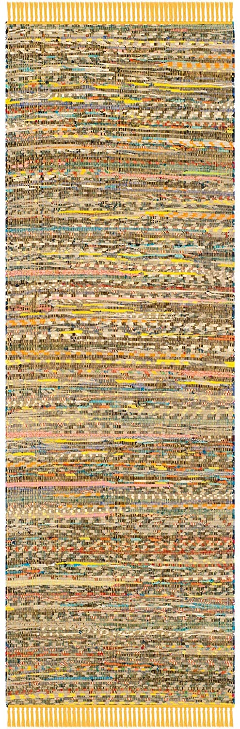 Hand Woven Yellow and Multi Cotton Runner