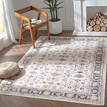 Brick Red Vintage Persian Traditional Area Rug