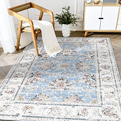 Persian Vintage Hallway Floral Print Floor Cover Indoor Thin Rug