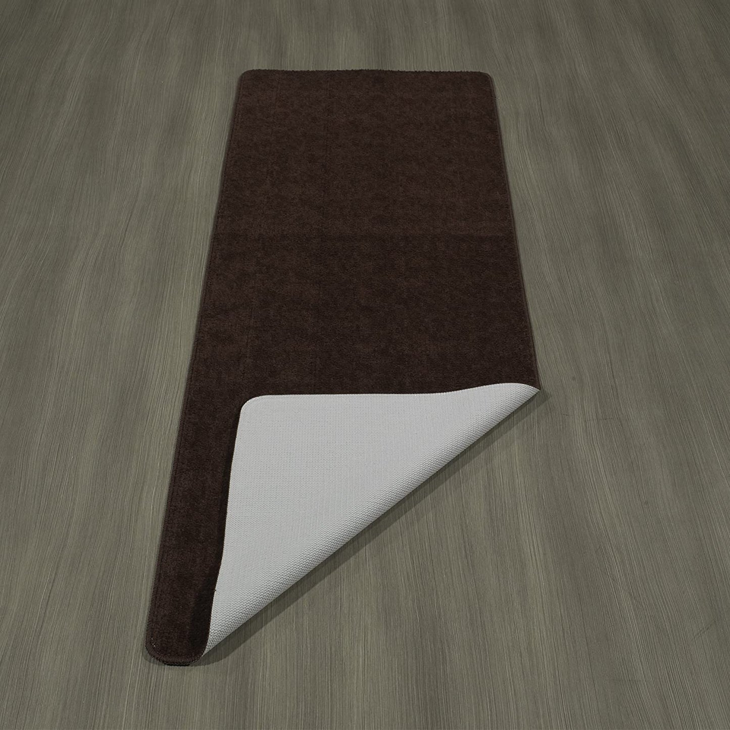 Softy Solid Non-Slip Kitchen Runner Bath Rug, Brown