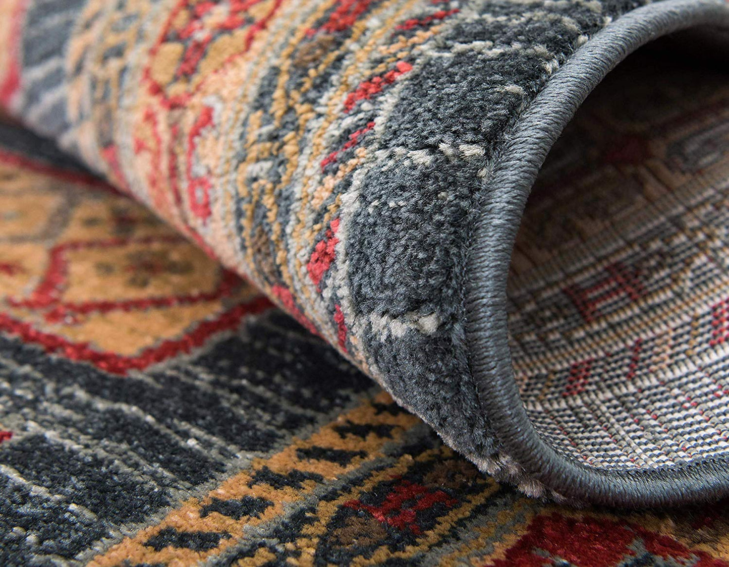 Tribal Pattern Blue Soft Area Rug