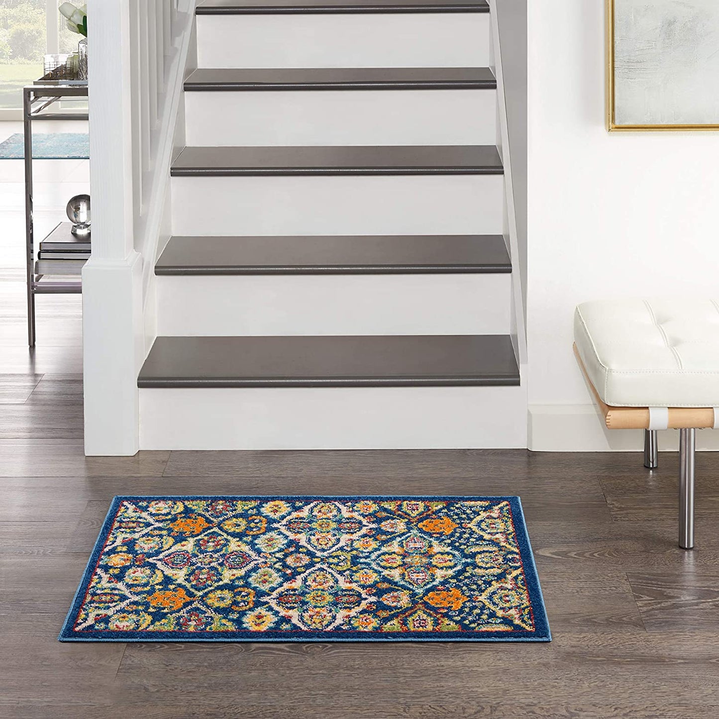 Allure Navy Multi-color Soft Area Rug