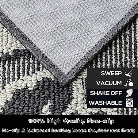 Machine Washable Non Skid Absorbent Resist Dirt Kitchen Standing Mat Of 100% Polypropylene,