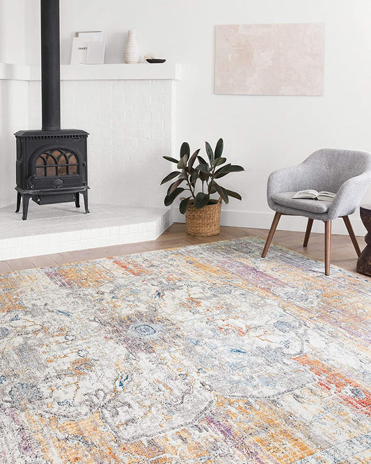 Dante Collection Soft Area Rug Natural/Sunrise
