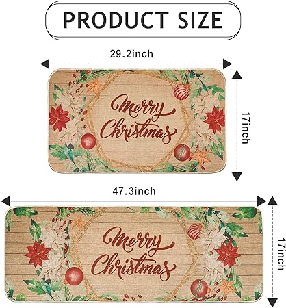 Non-Slip and Washable Xmas Welcome Mat