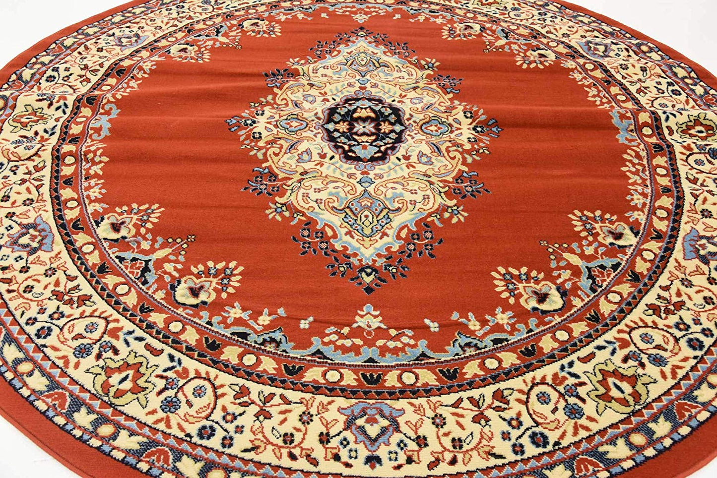 Traditional Terracotta Soft Area Rug