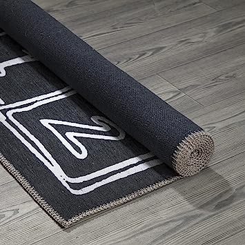 Machine Washable Wrinkle Free Abstract Hopscotch Design Cotton 3x6 Kid's Area Rug