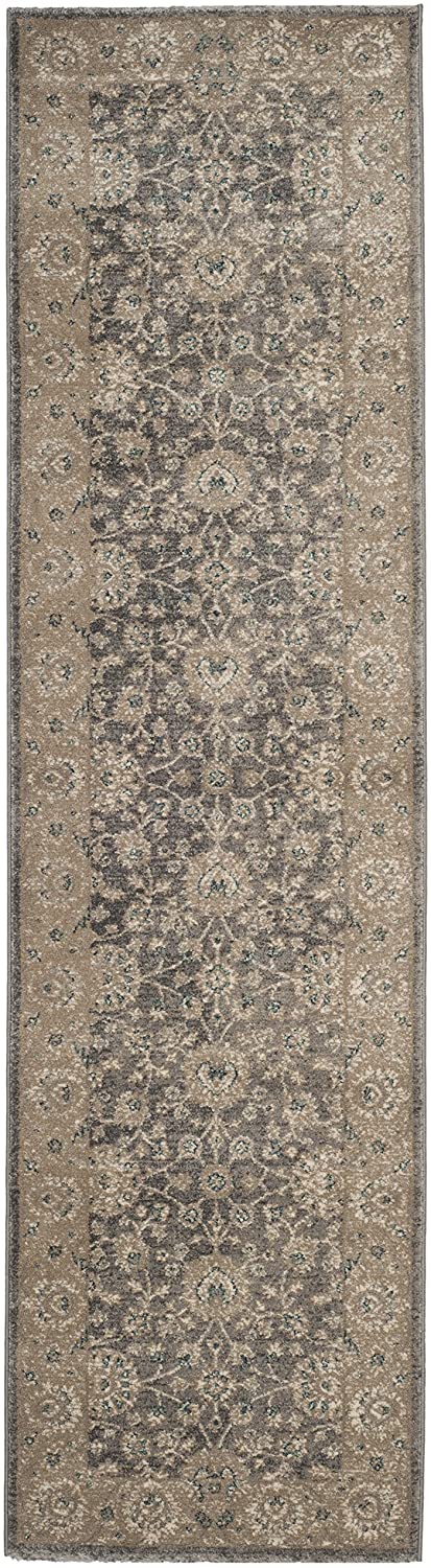 Sofia Collection Vintage Oriental Distressed Soft Area Rug Light Grey / Beige