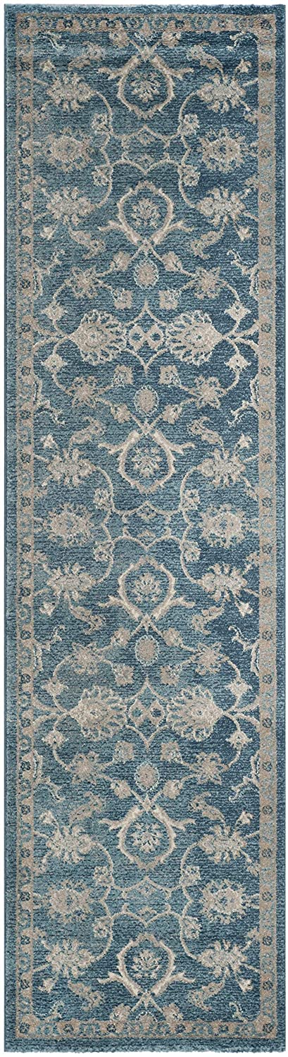 Sofia Collection Vintage Oriental DistressedSoft Area Rug Blue / Beige