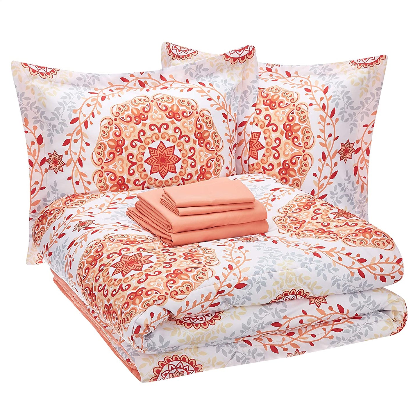 5-Piece Light-Weight Microfiber Bed-In-A-Bag Comforter Bedding Set
