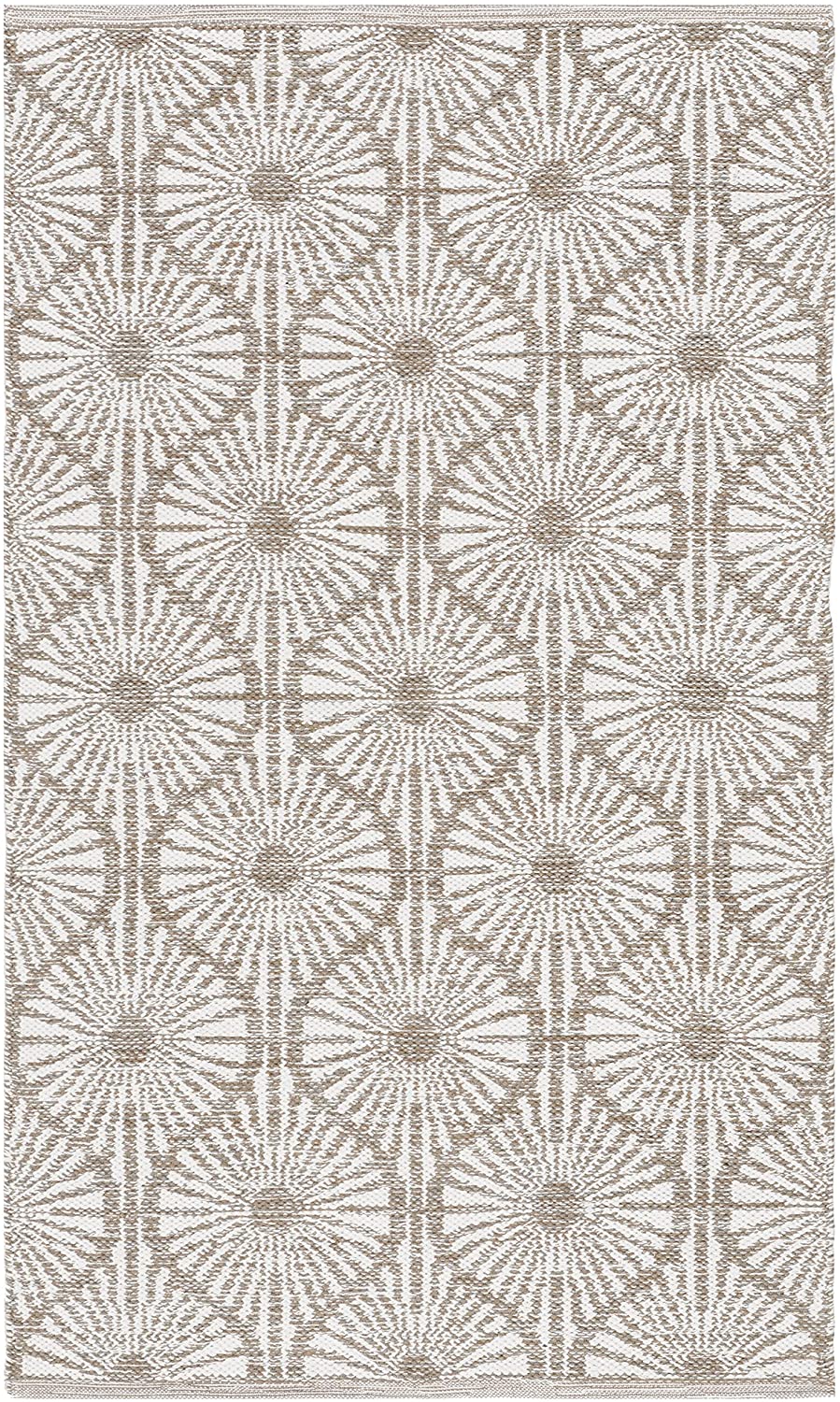 Montauk Collection MTK606H Handmade Cotton Area Rug Aqua / Ivory