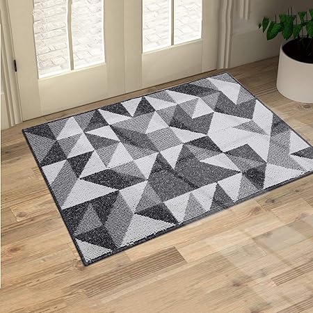 Indoor, Non-Slip, Absorbent, Dirt Resist, Entrance Washable Mat, Low-Profile Inside Entry Doormat, (32x20 inches, Black)