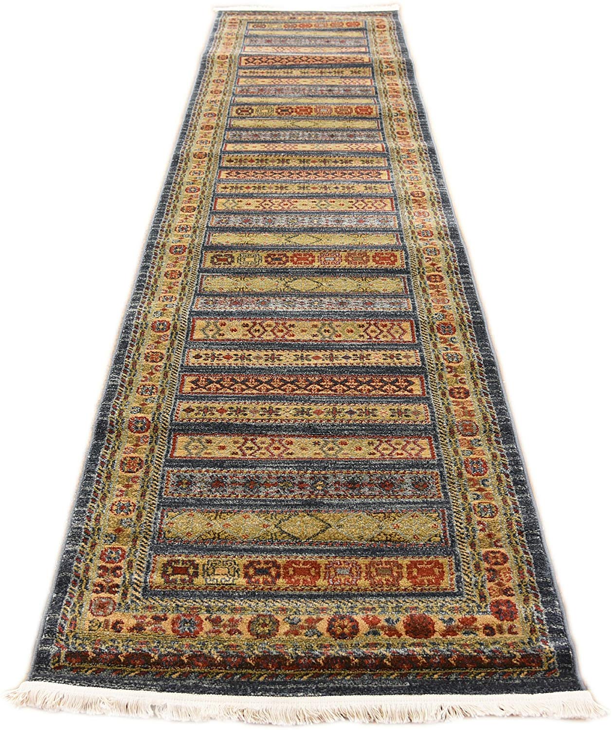 Tribal Pattern Blue Soft Area Rug