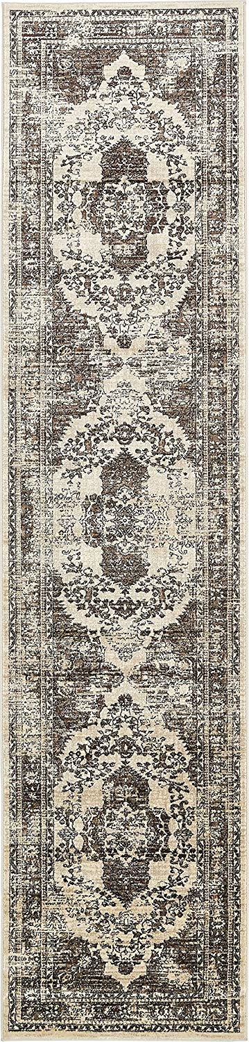 Vintage Traditional Beige Brown Area Rug