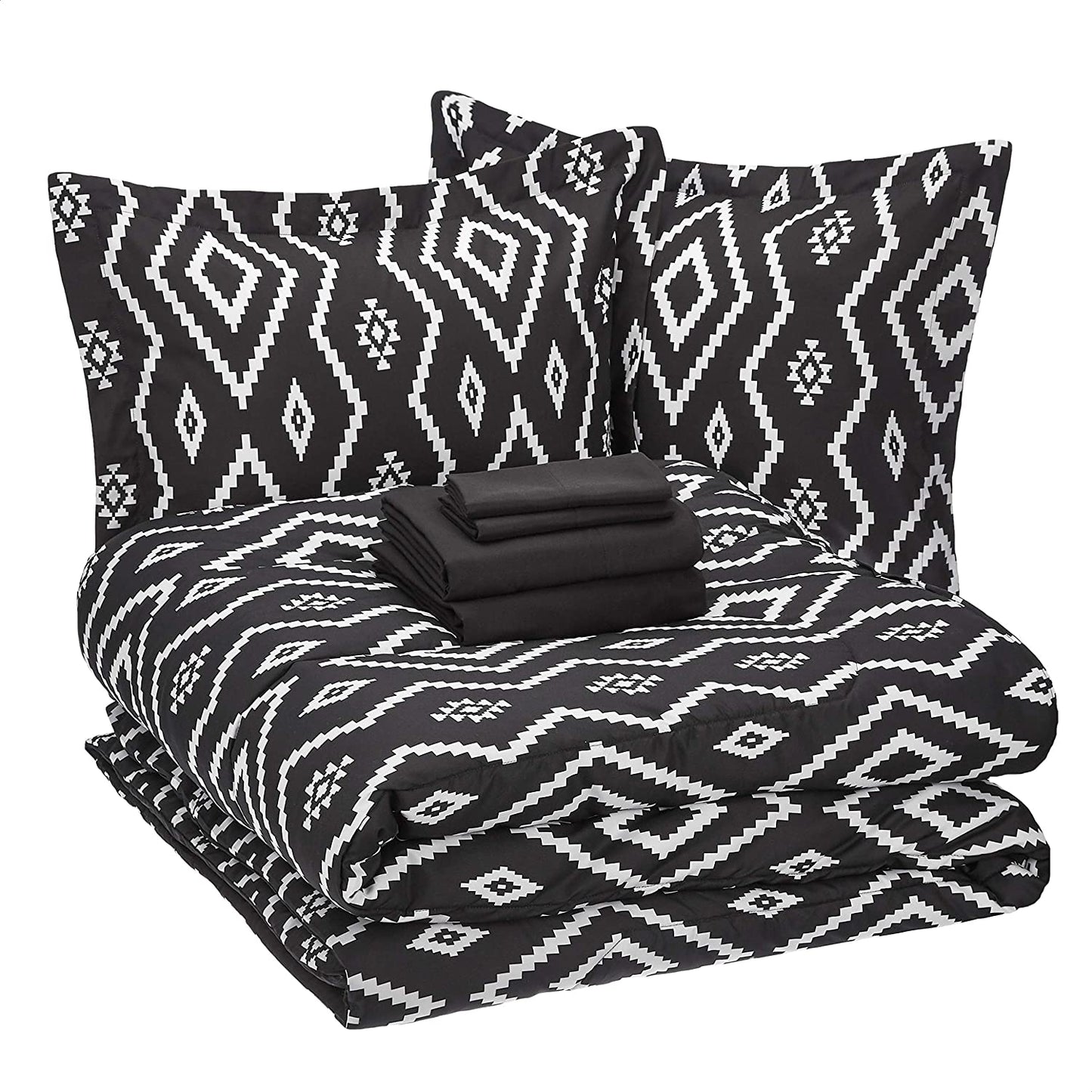 5-Piece Light-Weight Microfiber Bed-In-A-Bag Comforter Bedding Set