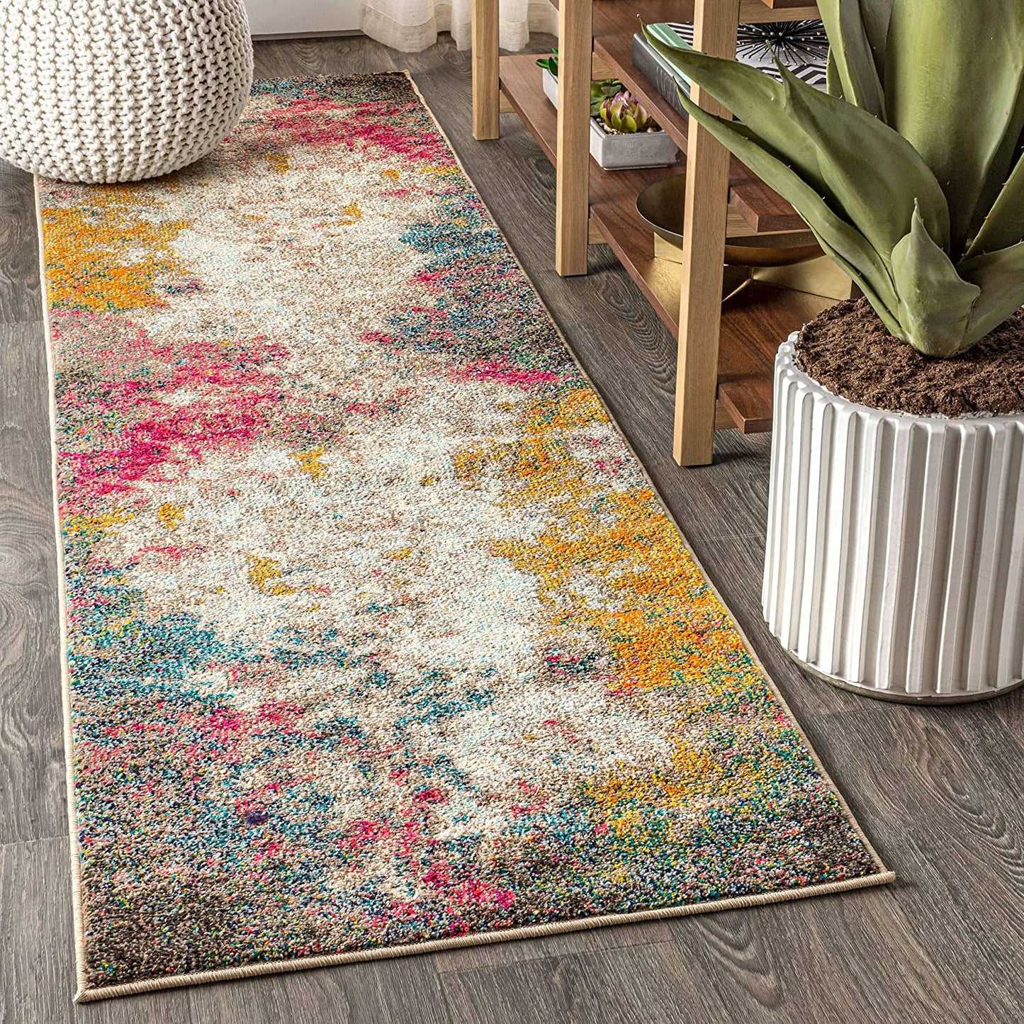 JONATHAN Y Contemporary POP Modern Abstract Multi/Yellow soft Area Rug