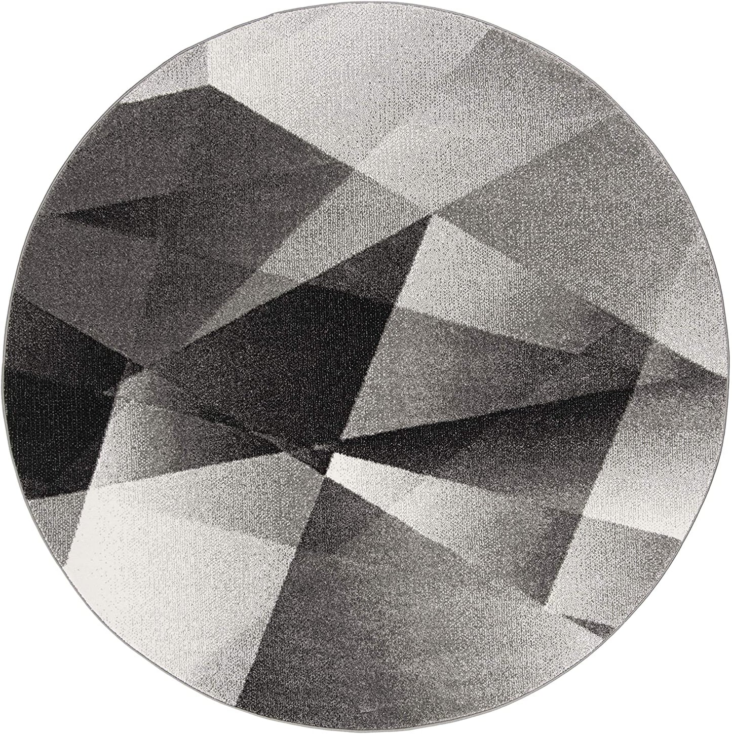 Porcello Collection Modern Abstract Soft Area Rug Light Grey / Charcoal