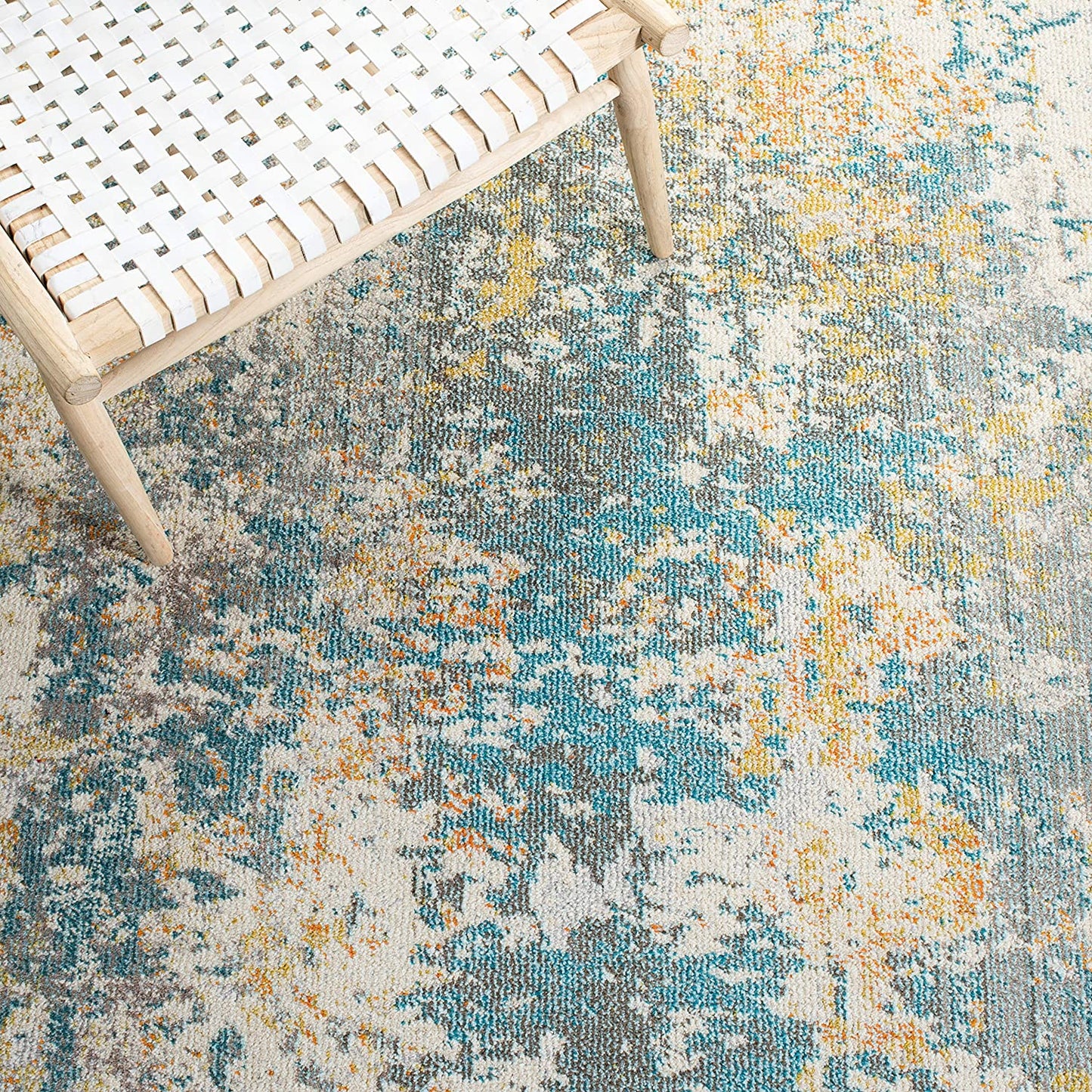 Safavieh Modern Abstract Teal / Gold