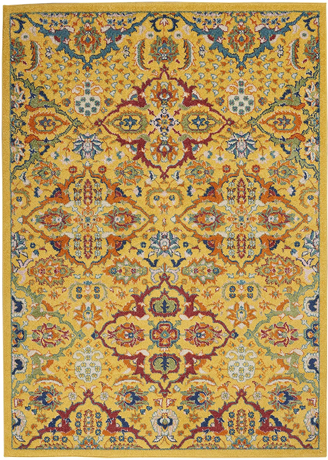 Allure Yellow Multi-color Soft Area Rug