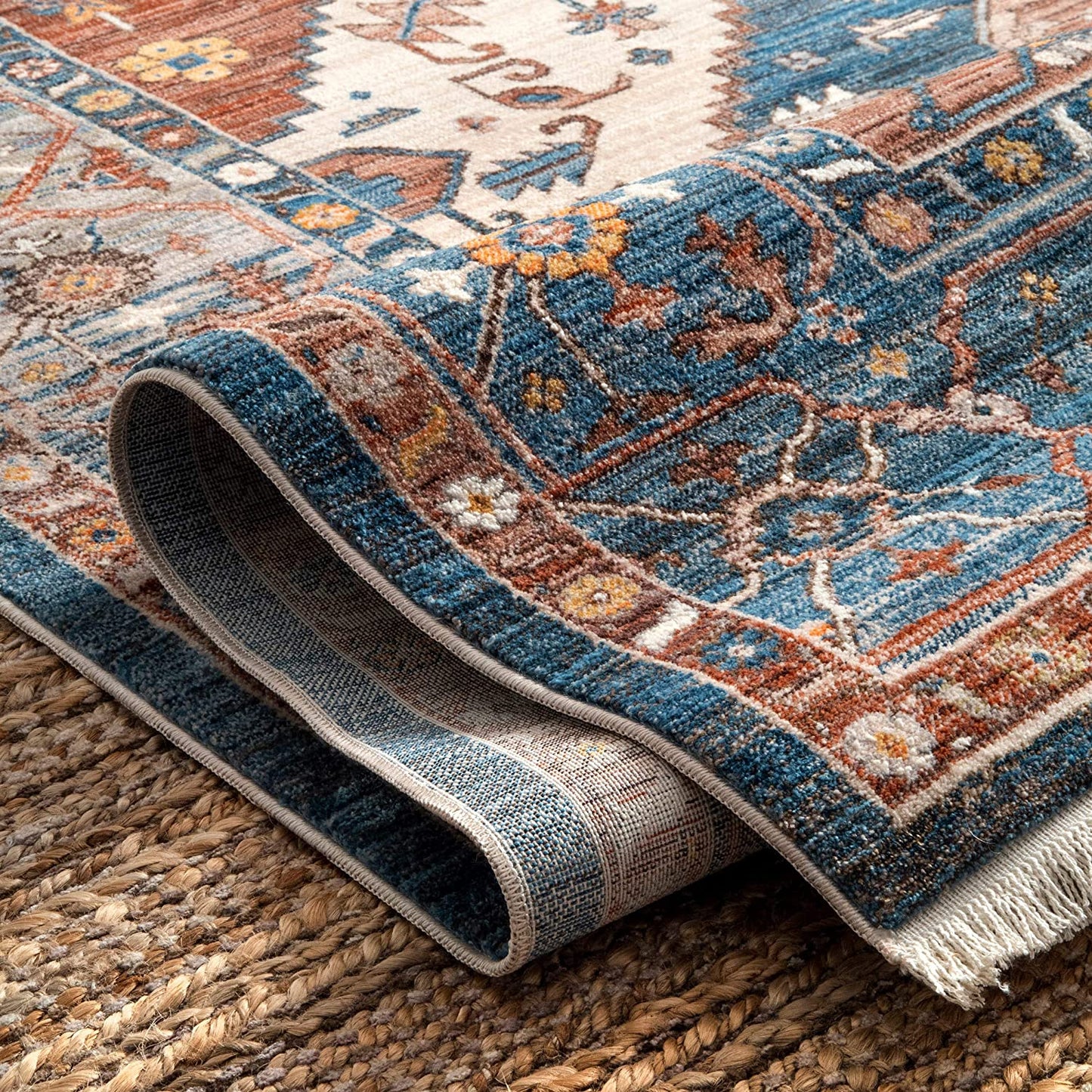 Mabel Tribal Area Rug, Rust