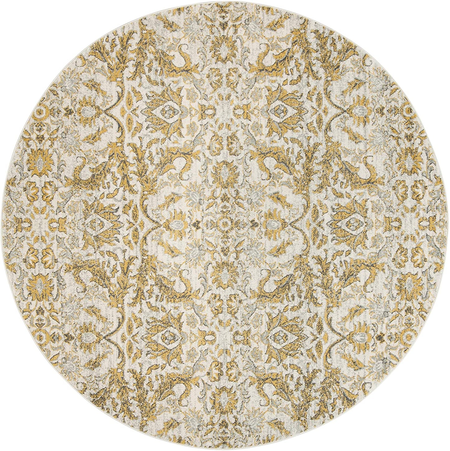 Evoke Collection  Non-Shedding Stain Resistant Living Room Bedroom Area ivory / Gold