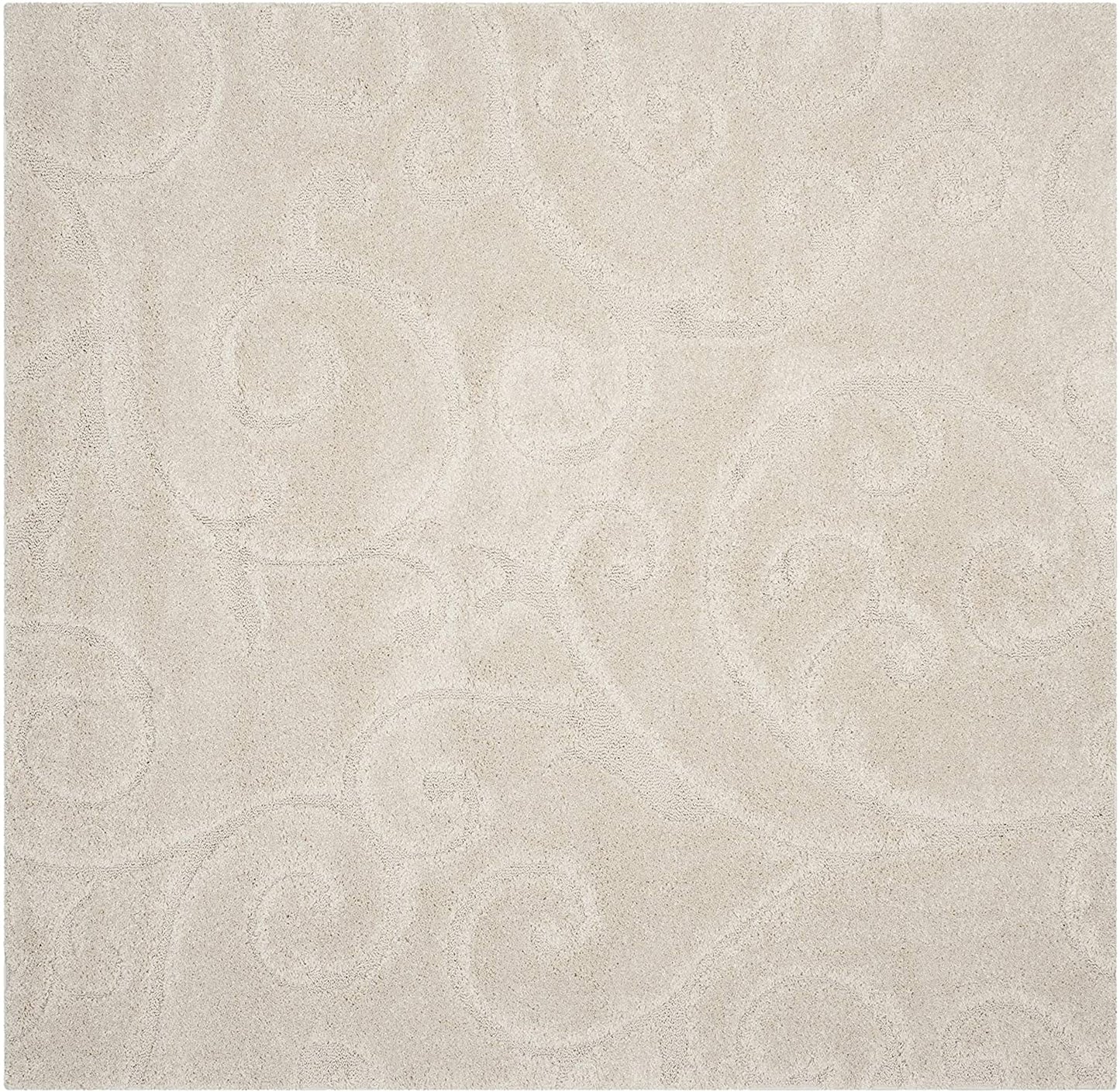 Premium Swirl Thick Plush Cream/Cream Soft Area Shag Rug