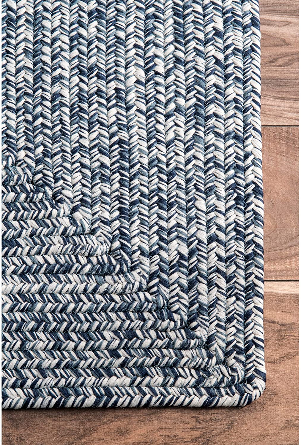 Braided Light Blue Indoor/Outdoor Soft Area Rug